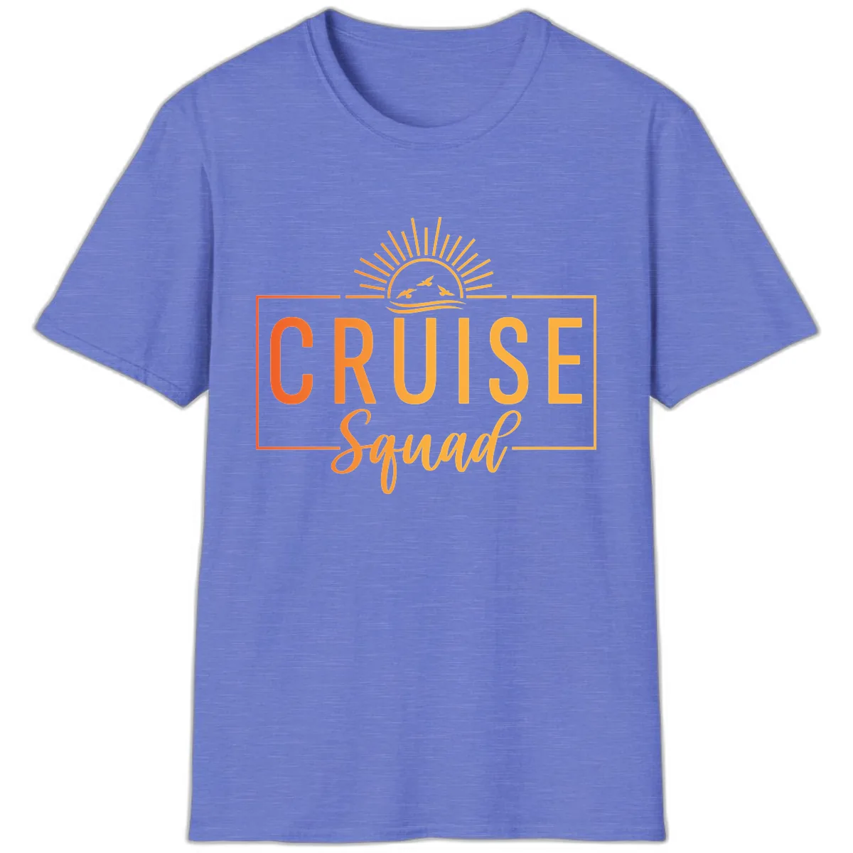 Cruise Squad Sunrise T-Shirt in Heather Royal