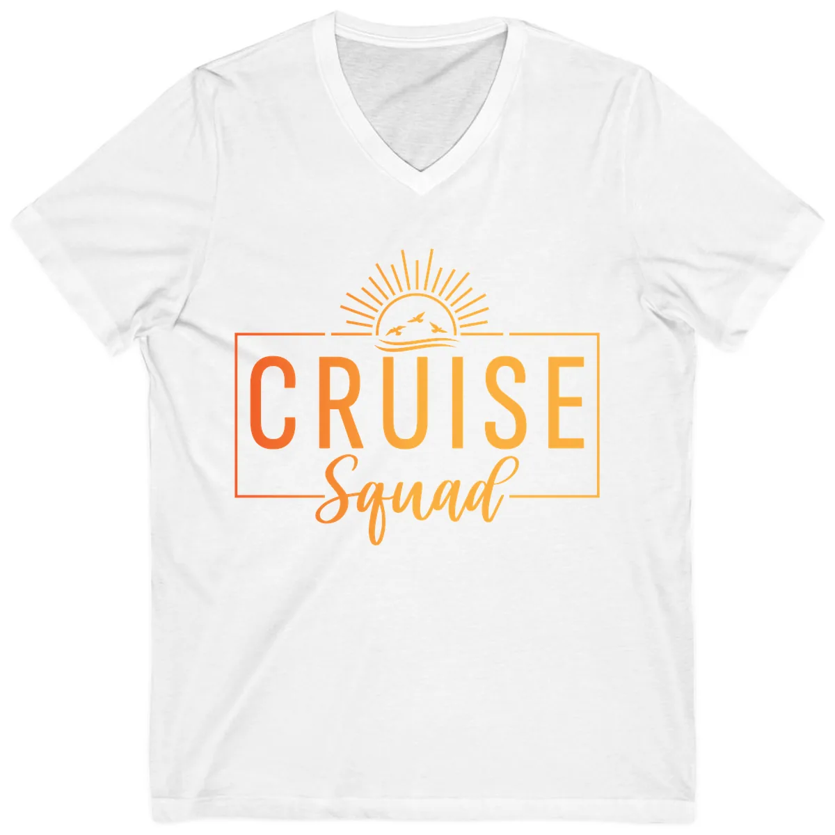 Cruise Squad Sunrise V-Neck in White