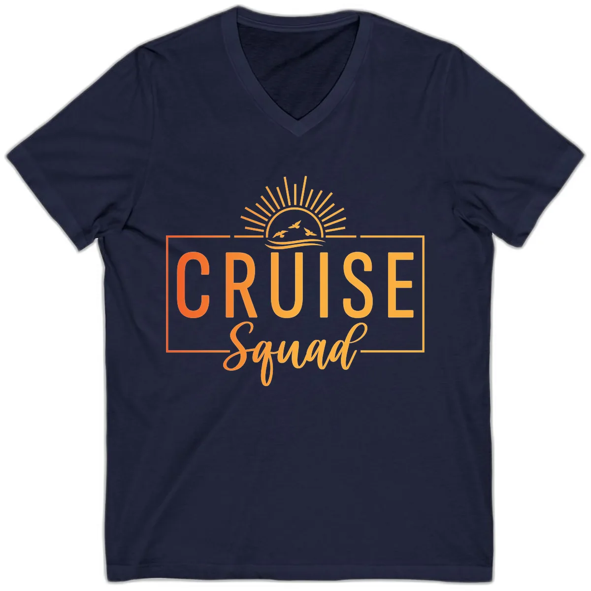 Cruise Squad Sunrise V-Neck in Navy