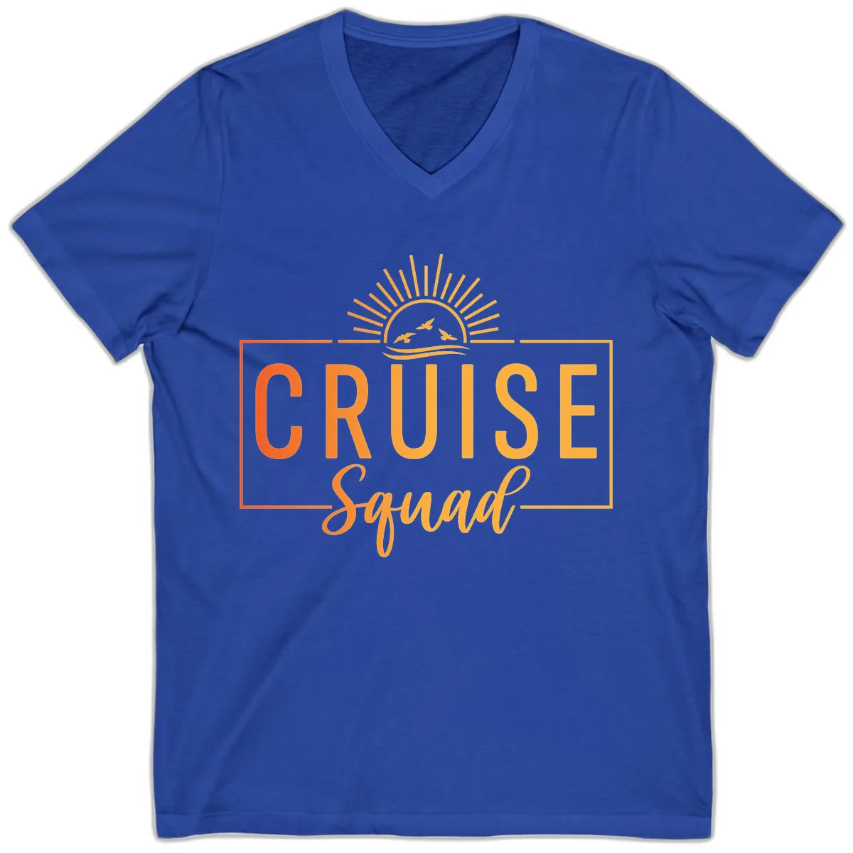Cruise Squad Sunrise V-Neck in True Royal
