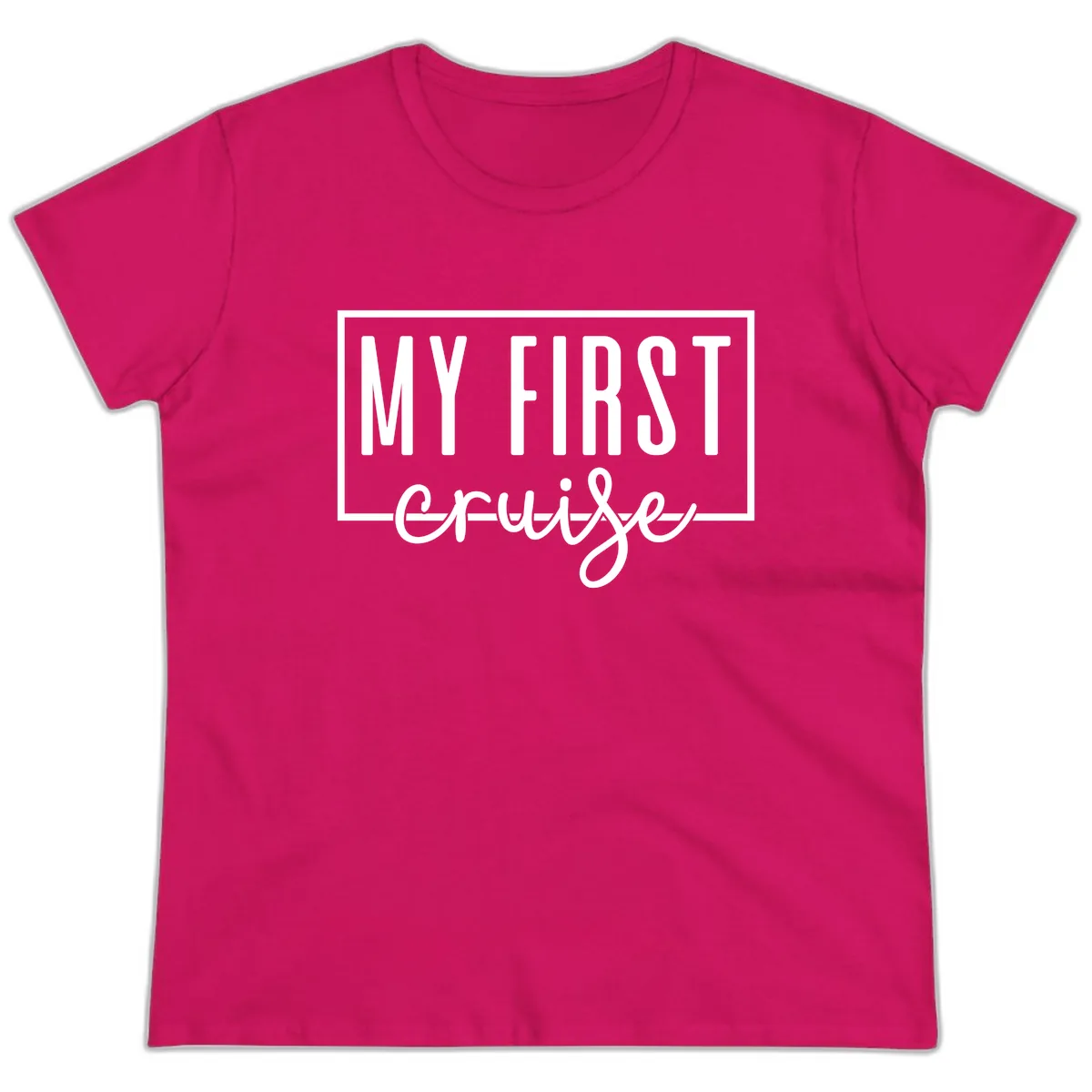 My First Cruise Ladies Tee in Heliconia
