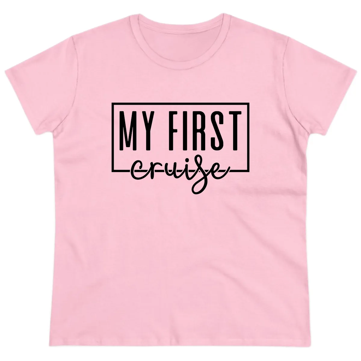 My First Cruise Ladies Tee in Light Pink