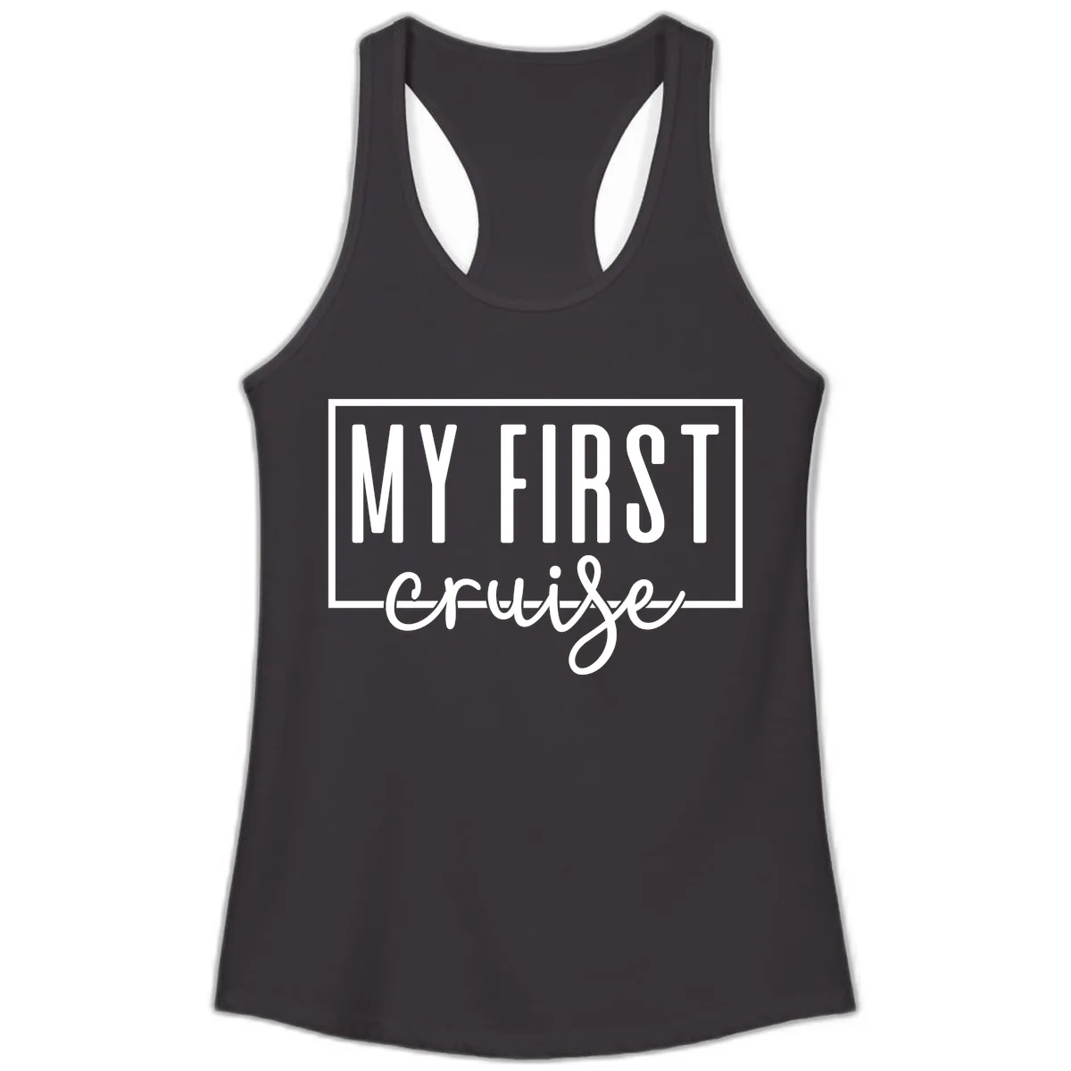 My First Cruise Ladies Tank in Black