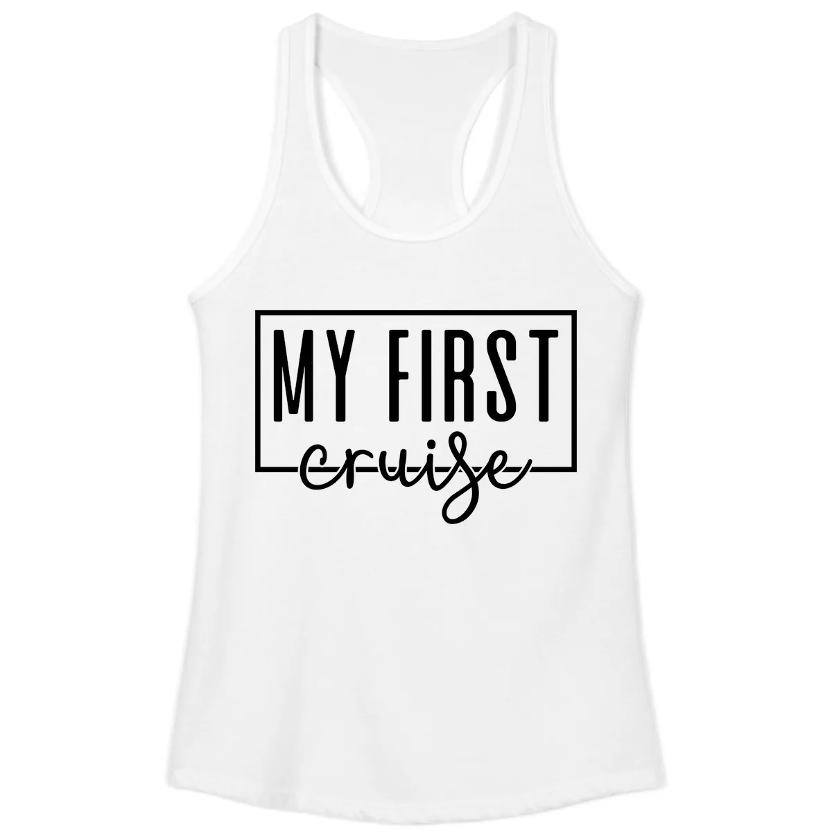 My First Cruise Ladies Tank in White