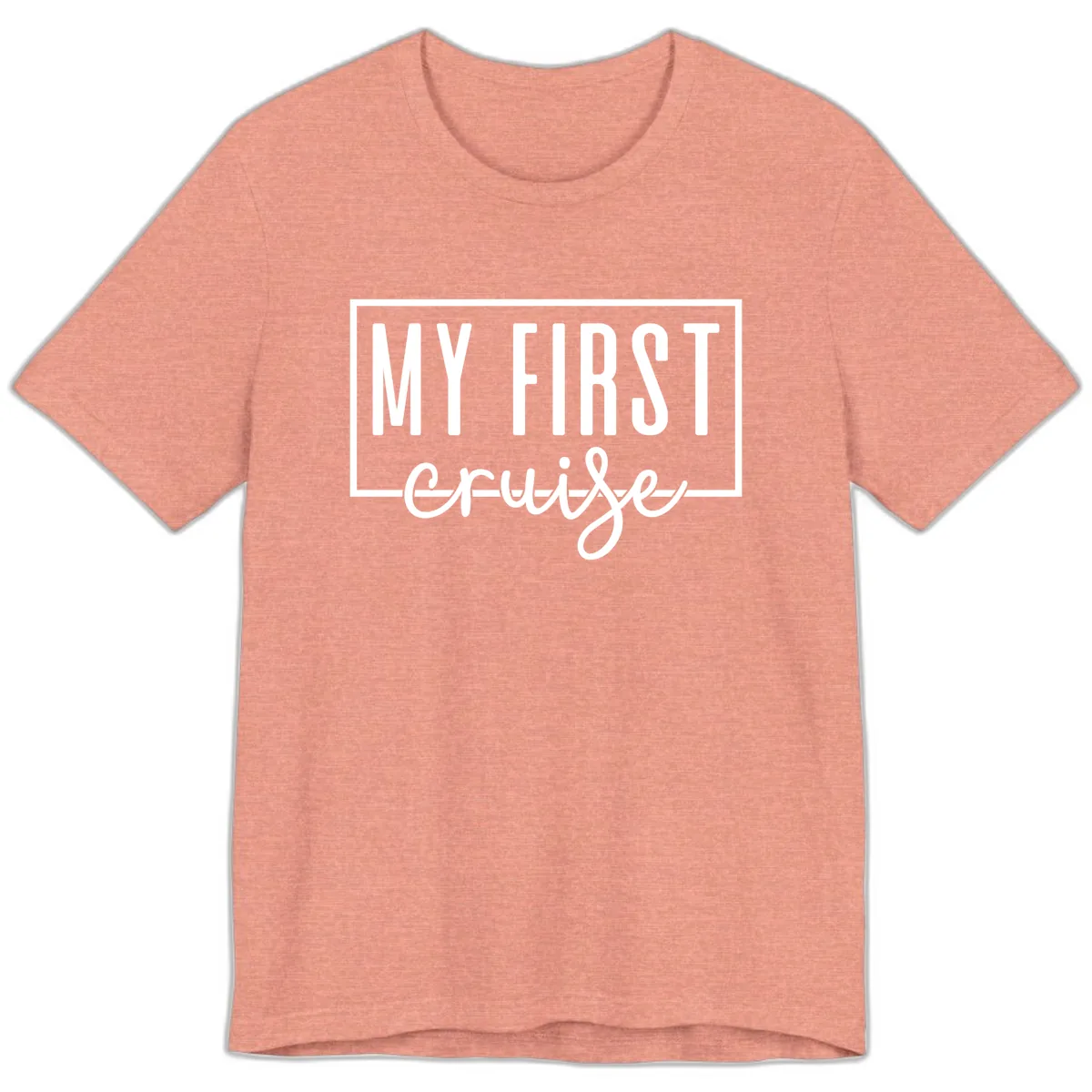 My First Cruise Premium T-Shirt in Heather Sunset