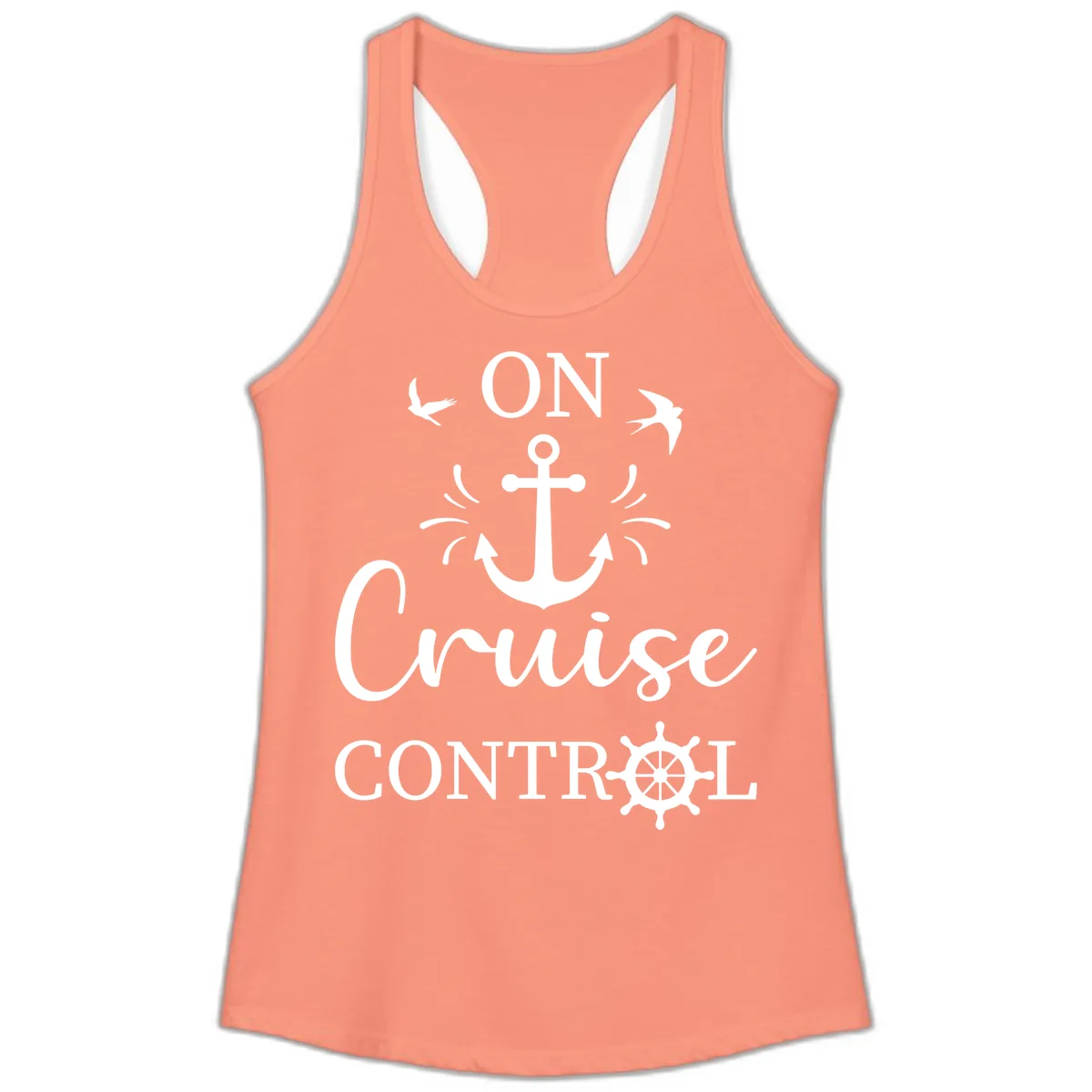 On Cruise Control Ladies Tank in Solid Light Orange