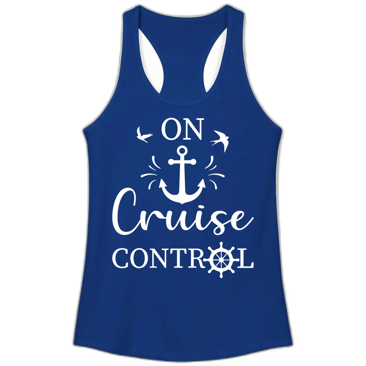 On Cruise Control Ladies Tank in Solid Royal