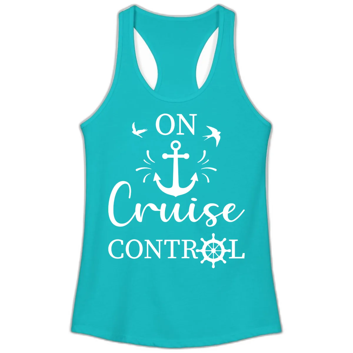On Cruise Control Ladies Tank in Tahiti Blue
