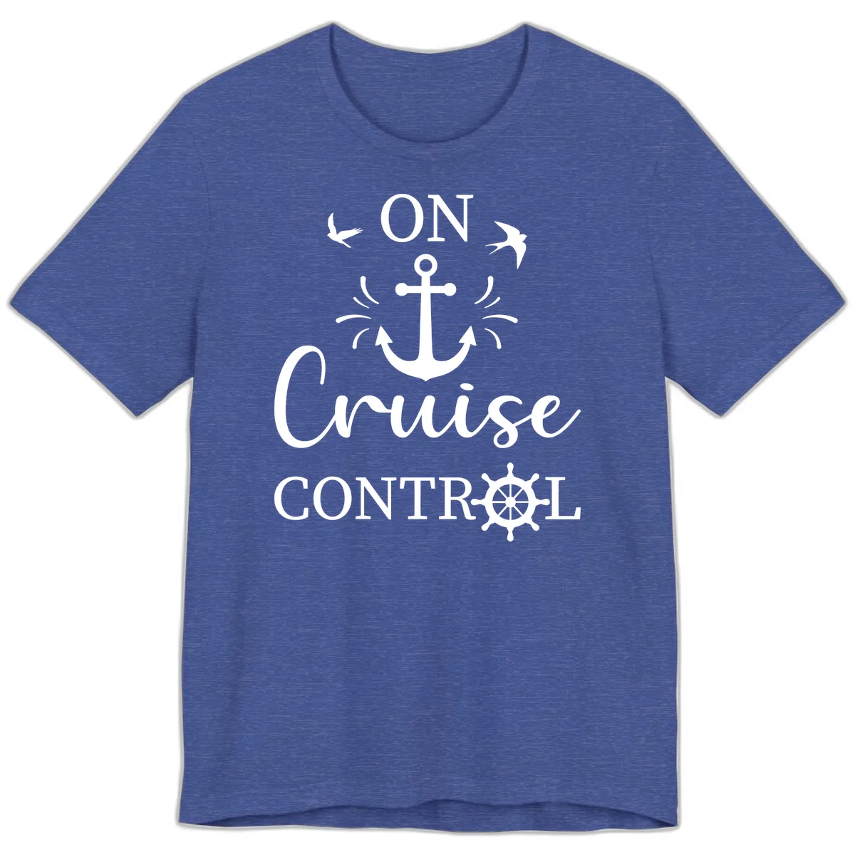 On Cruise Control Premium T-Shirt in Heather True Royal
