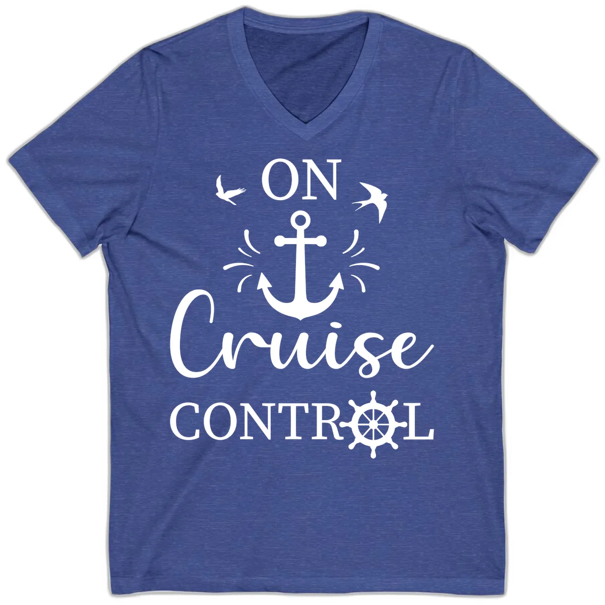 On Cruise Control V-Neck in Heather True Royal