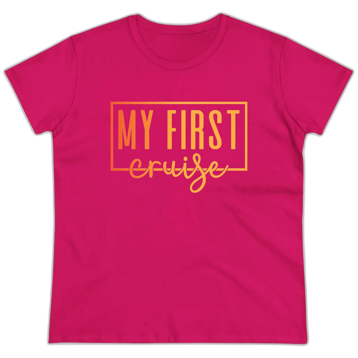My First Cruise Ladies Tee in Heliconia