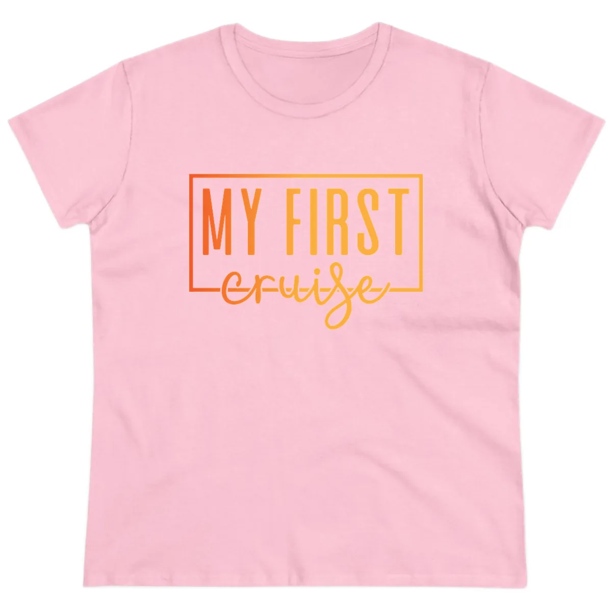 My First Cruise Ladies Tee in Light Pink