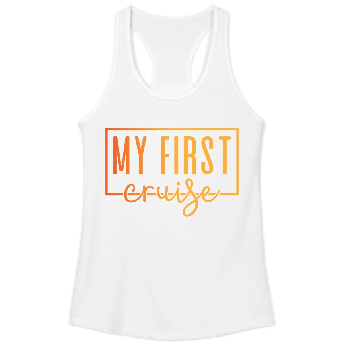 My First Cruise Ladies Tank in White