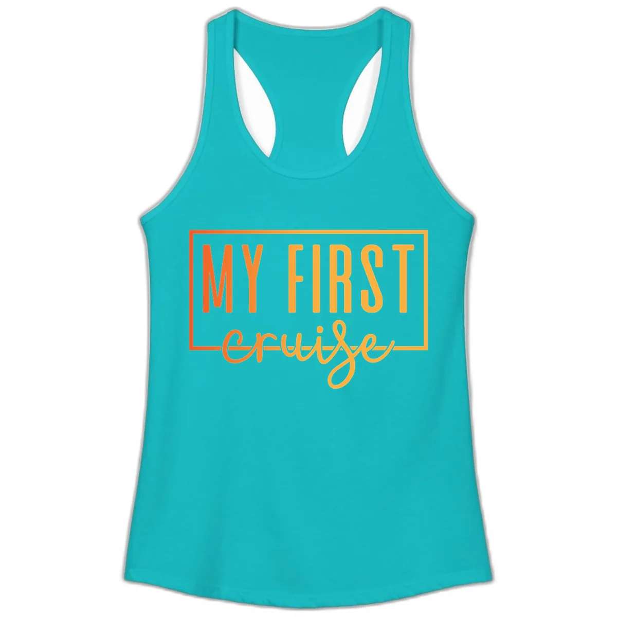 My First Cruise Ladies Tank in Tahiti Blue