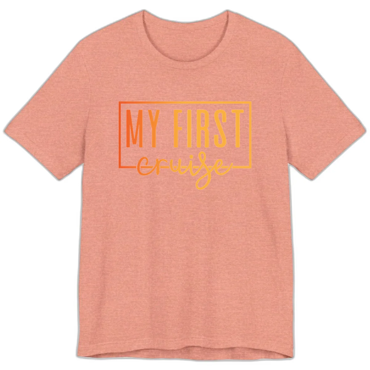 My First Cruise Premium T-Shirt in Heather Sunset