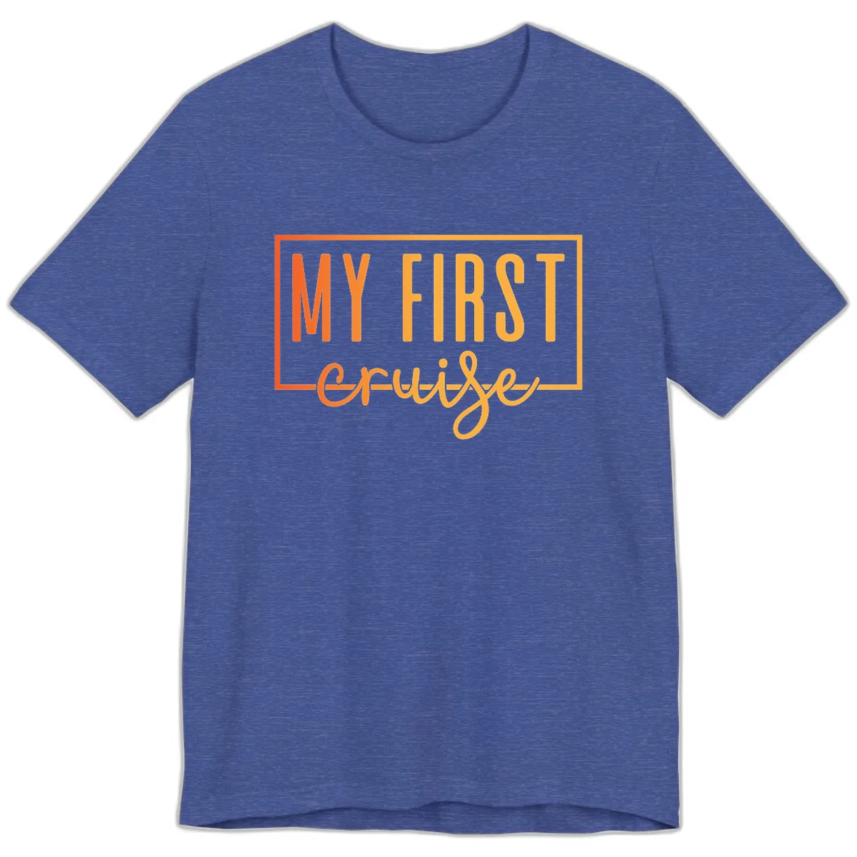 My First Cruise Premium T-Shirt in Heather True Royal