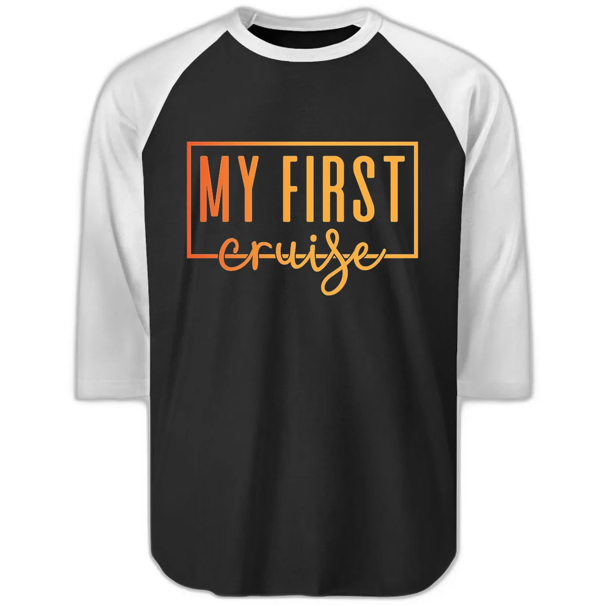 My First Cruise Raglan 3/4 in Black White