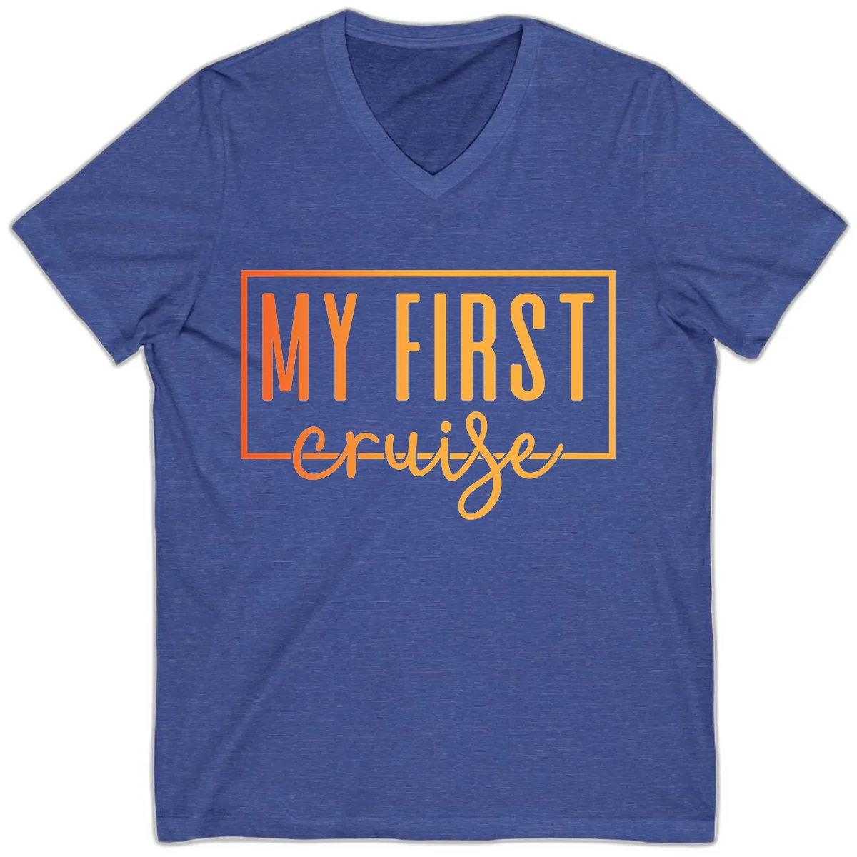 My First Cruise V-Neck in Heather True Royal