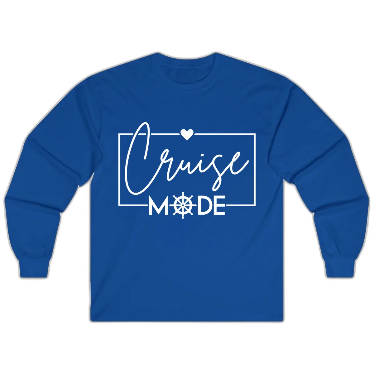 Cruise Mode Nautical Heart Long Sleeve in Royal