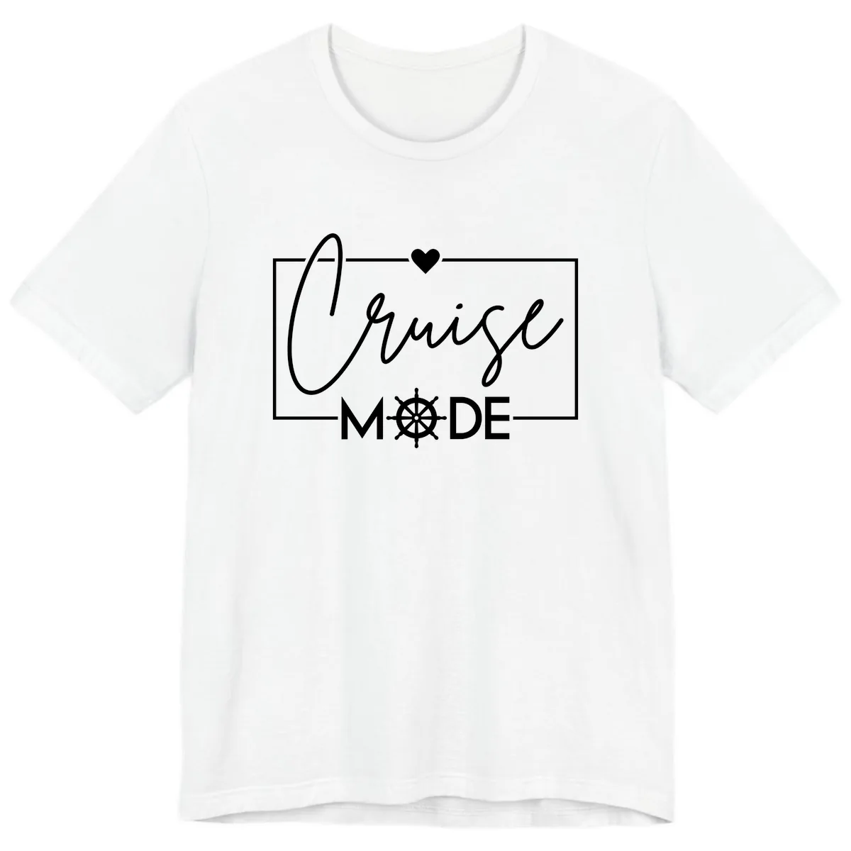 Cruise Mode Nautical Heart Premium T-Shirt in White