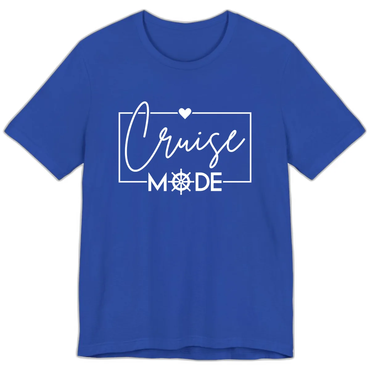 Cruise Mode Nautical Heart Premium T-Shirt in True Royal