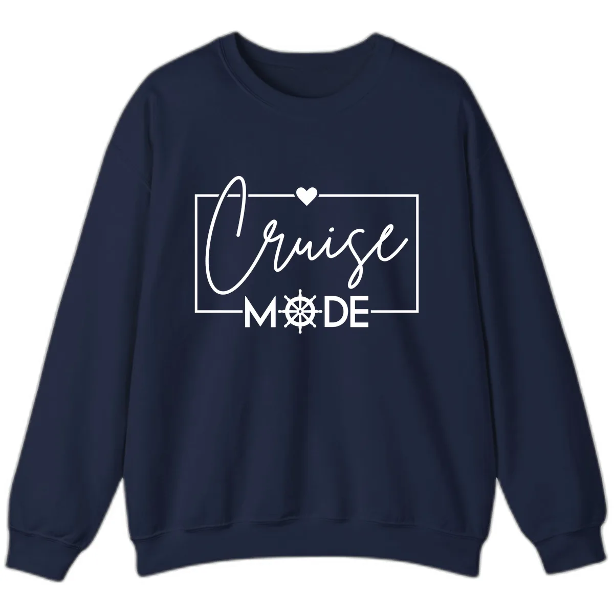 Cruise Mode Nautical Heart Sweatshirt in Navy