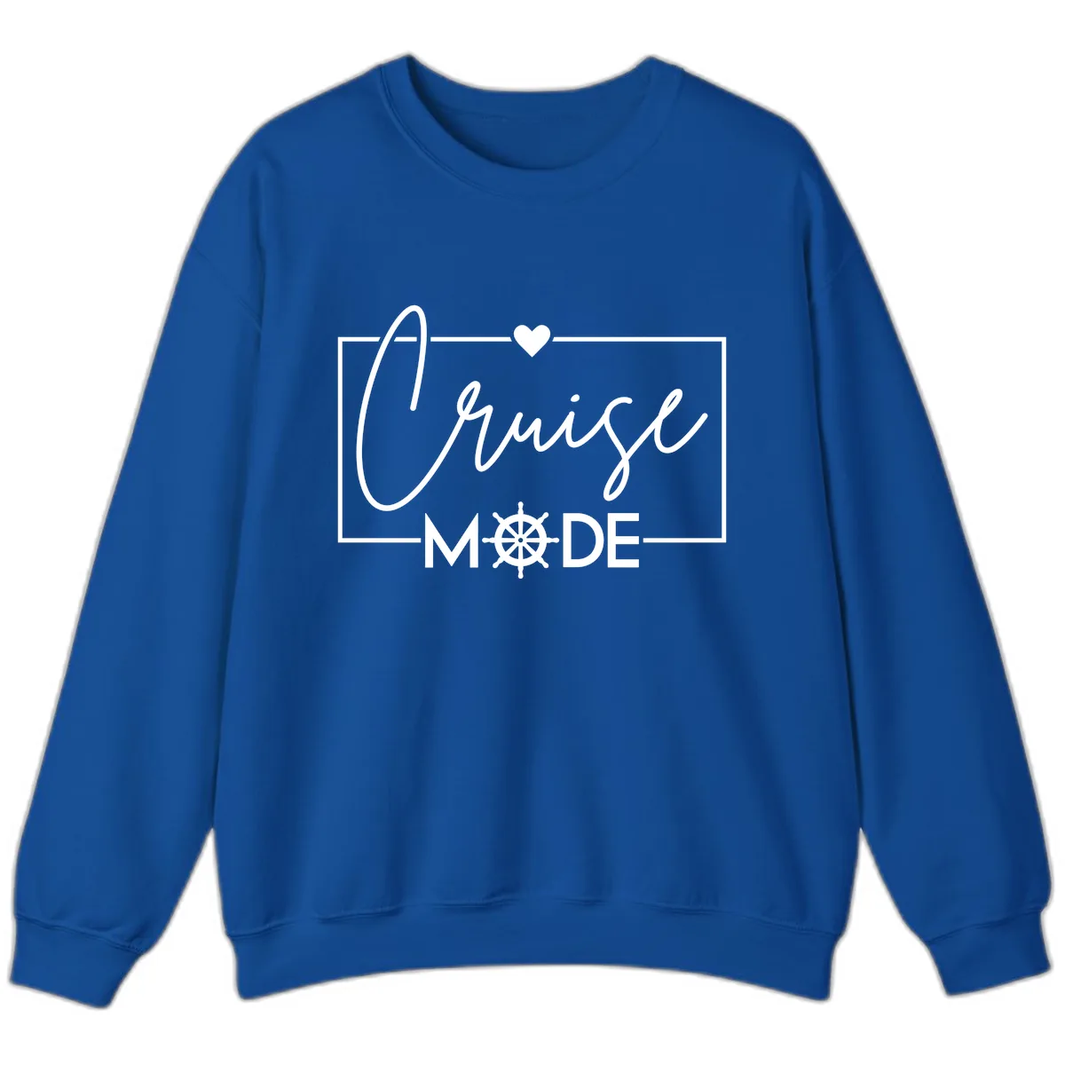 Cruise Mode Nautical Heart Sweatshirt in Royal