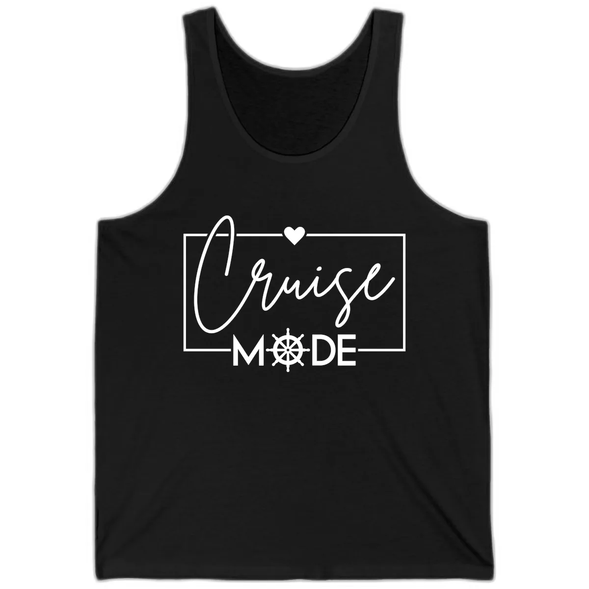 Cruise Mode Nautical Heart Tank in Black