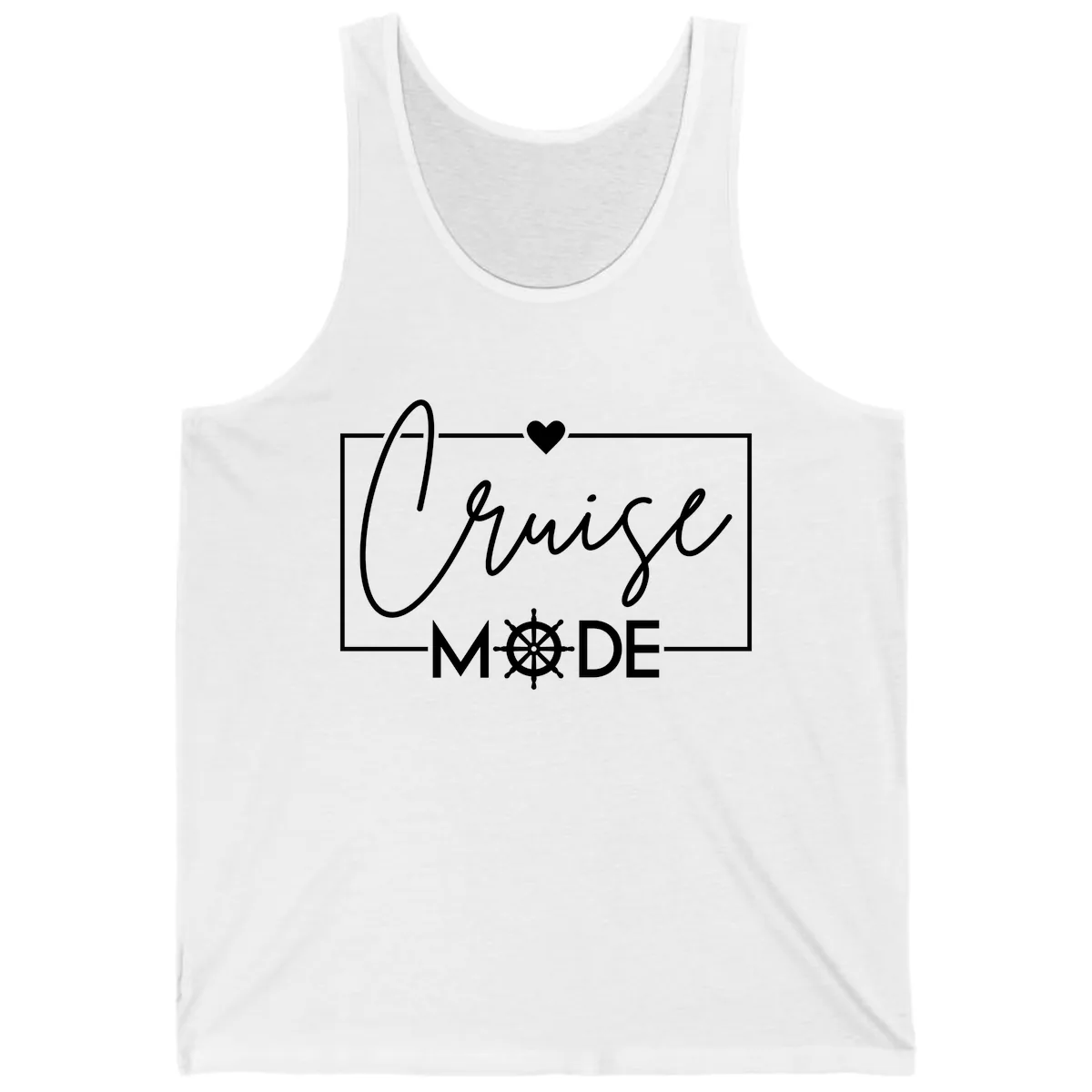 Cruise Mode Nautical Heart Tank in White