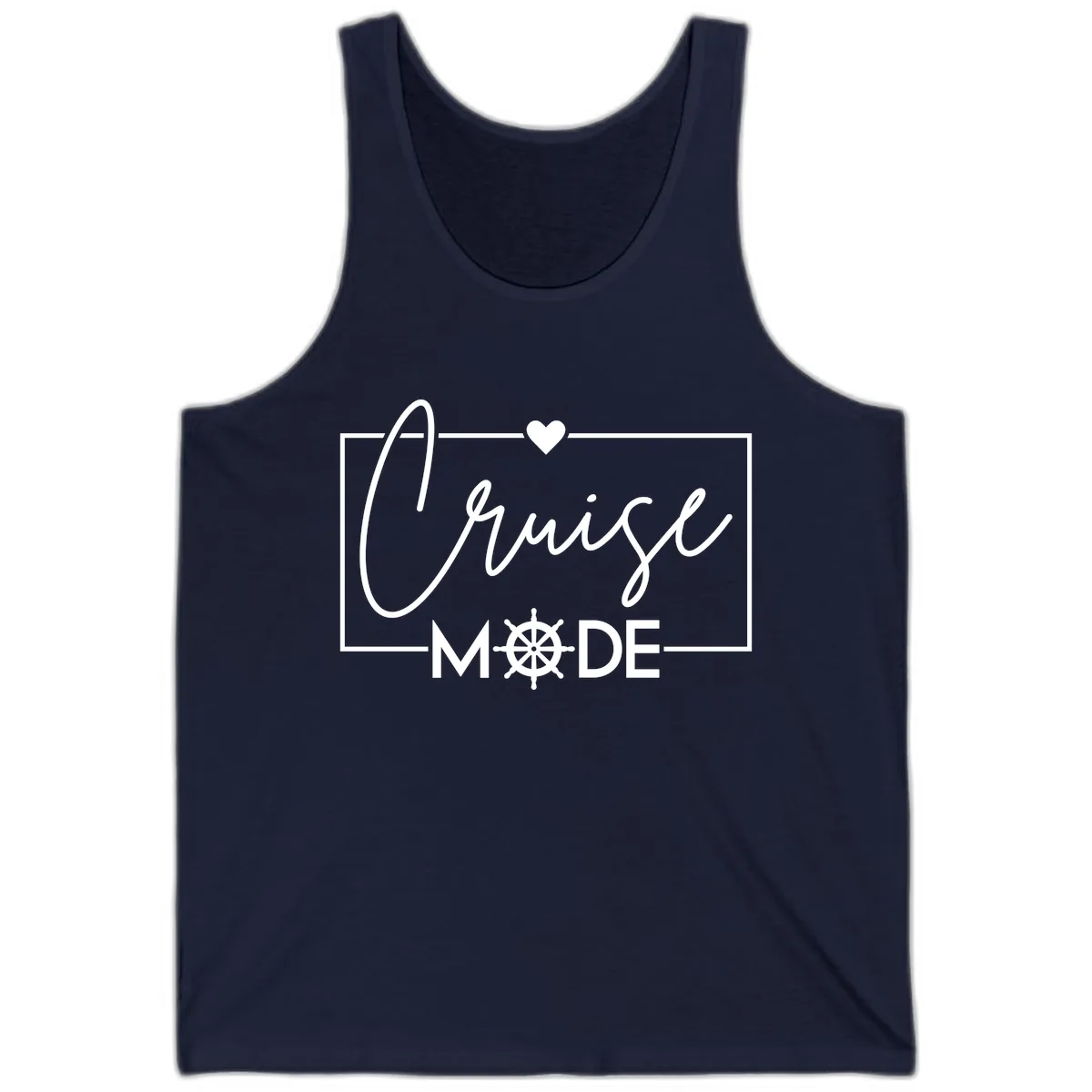 Cruise Mode Nautical Heart Tank in Navy