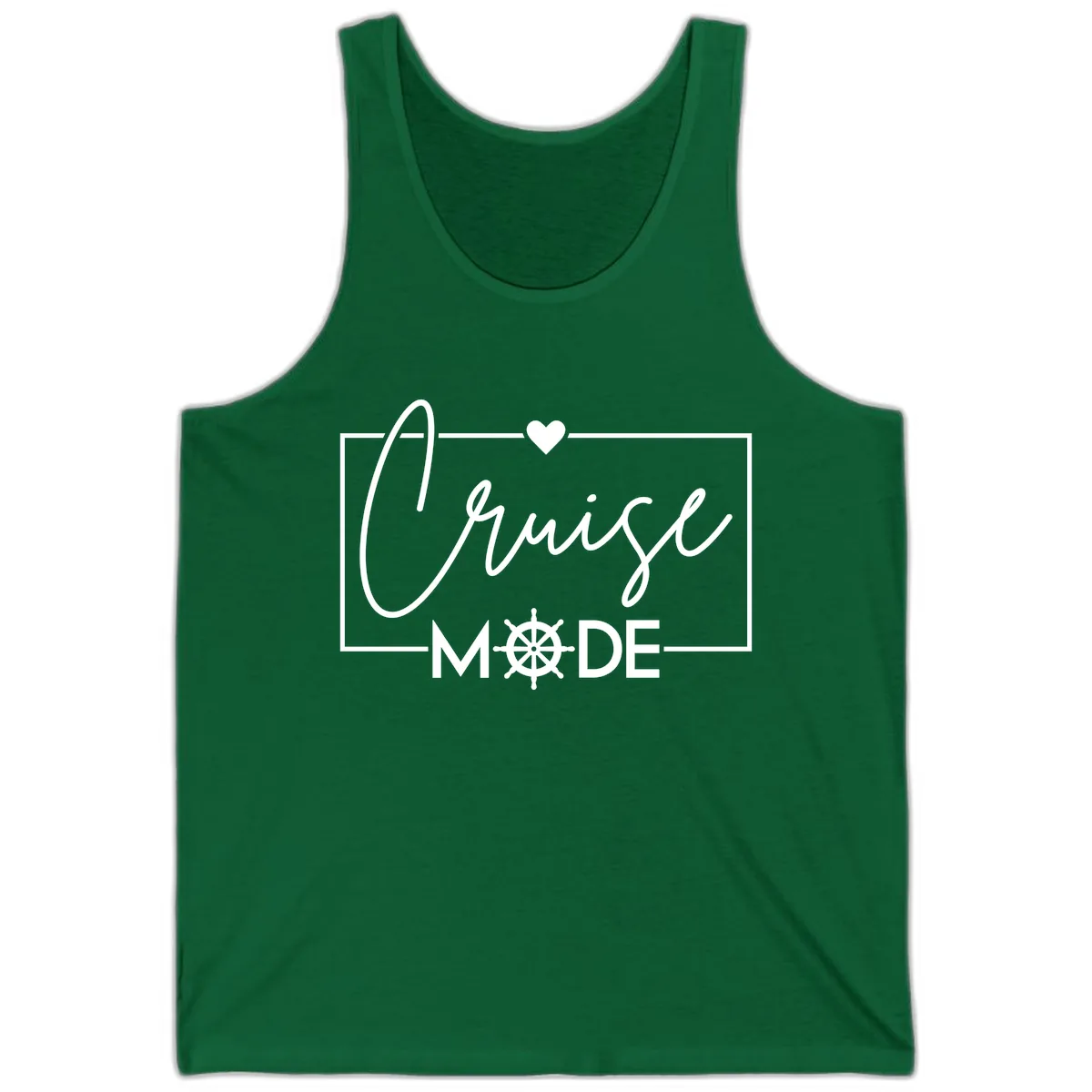 Cruise Mode Nautical Heart Tank in Kelly
