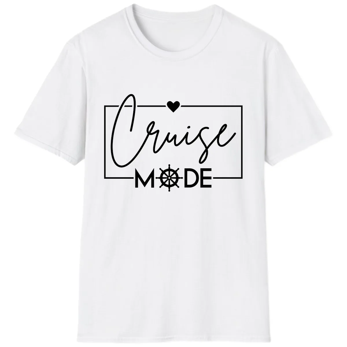 Cruise Mode Nautical Heart T-Shirt in White