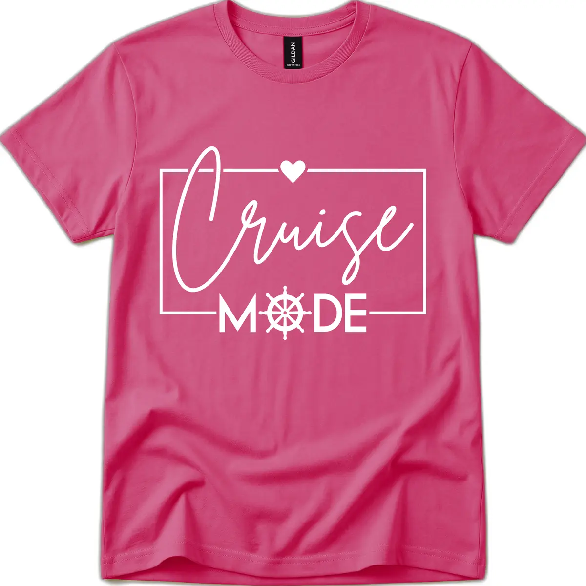 Cruise Mode Nautical Heart T-Shirt in Heliconia