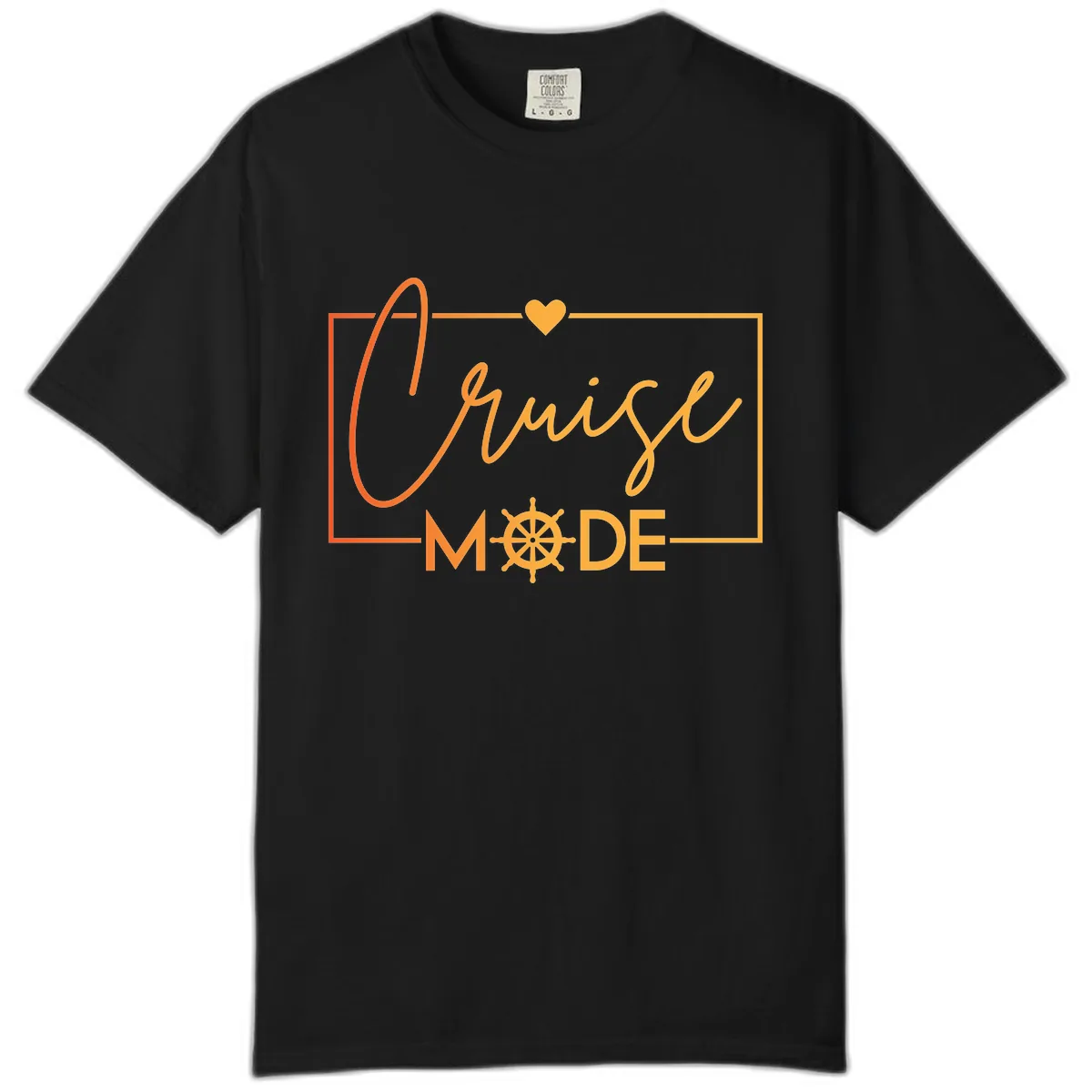Ahoy Mode Nautical Heart Comfort Color in Black