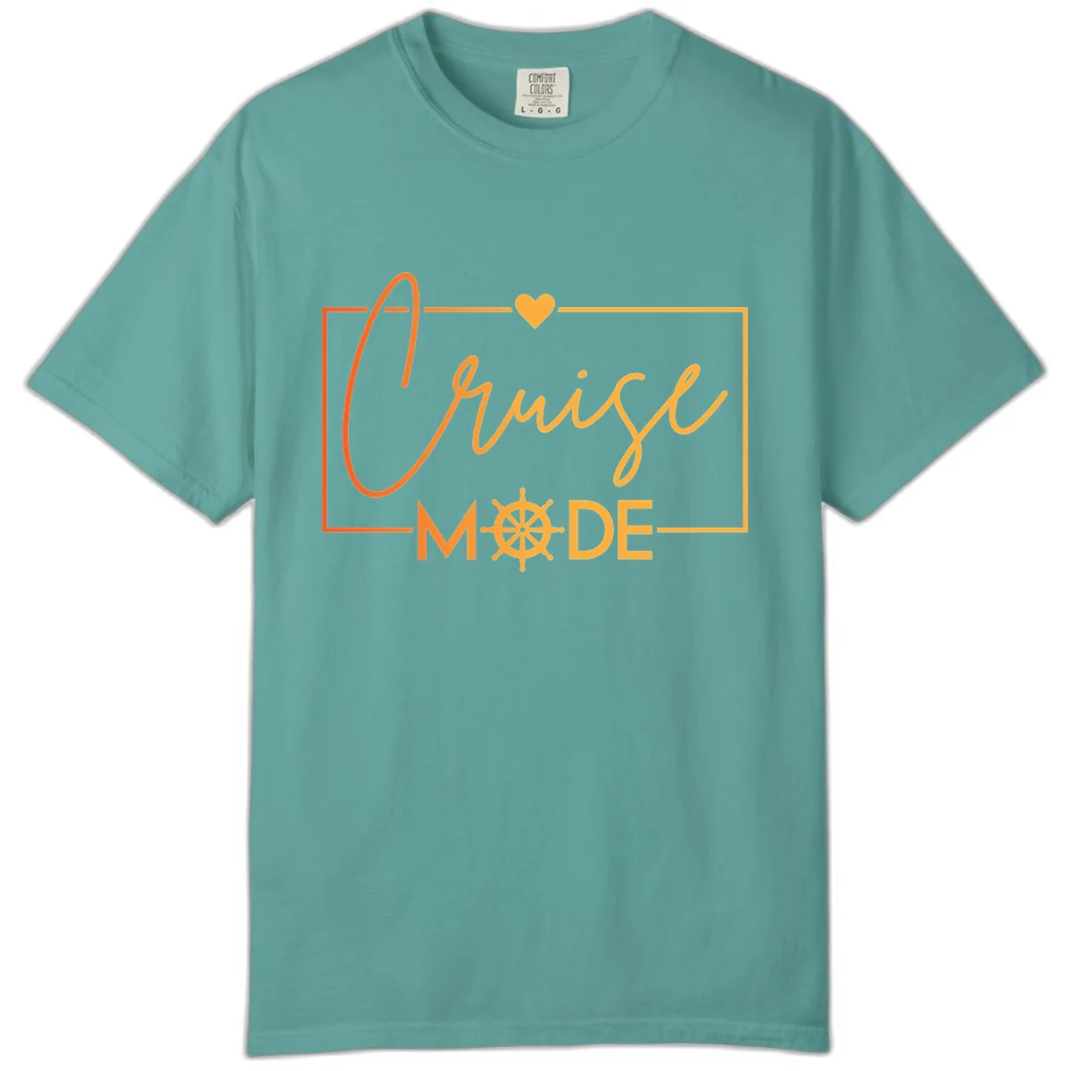 Ahoy Mode Nautical Heart Comfort Color in Seafoam