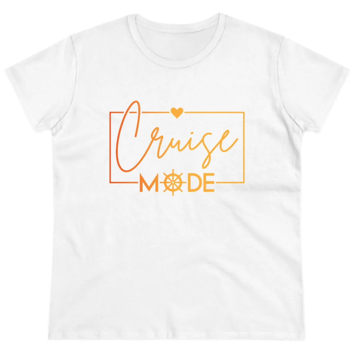 Ahoy Mode Nautical Heart Ladies Tee in White