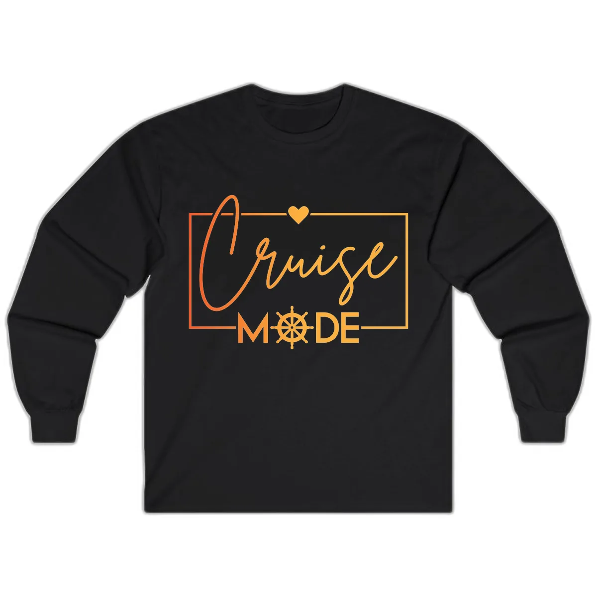 Ahoy Mode Nautical Heart Long Sleeve in Black