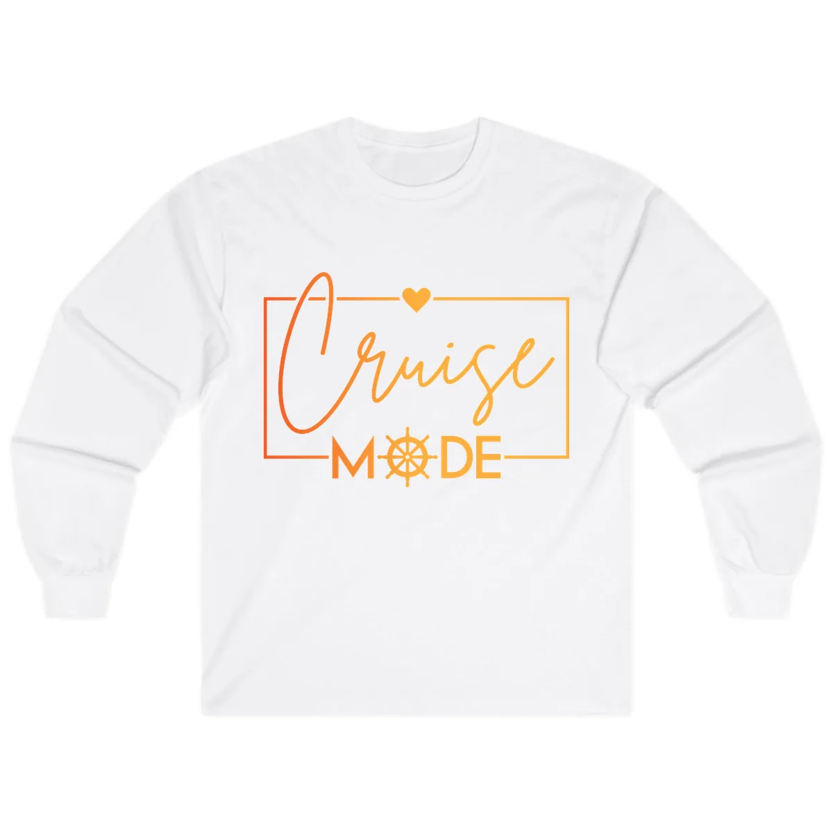 Ahoy Mode Nautical Heart Long Sleeve in White