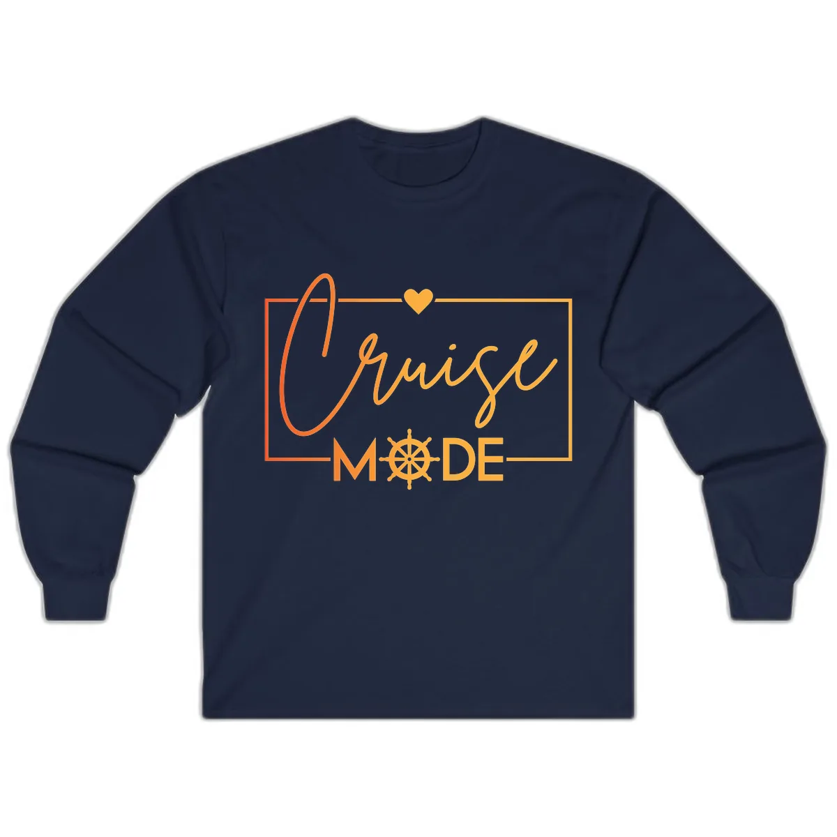 Ahoy Mode Nautical Heart Long Sleeve in Navy