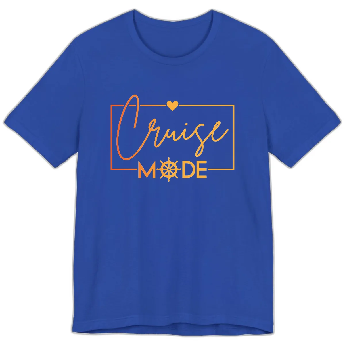 Ahoy Mode Nautical Heart Premium T-Shirt in True Royal