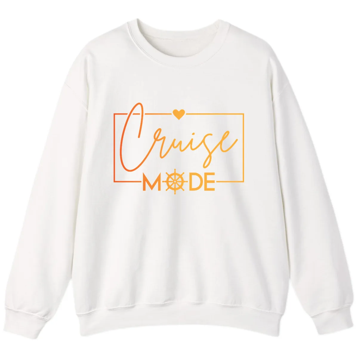 Ahoy Mode Nautical Heart Sweatshirt in White