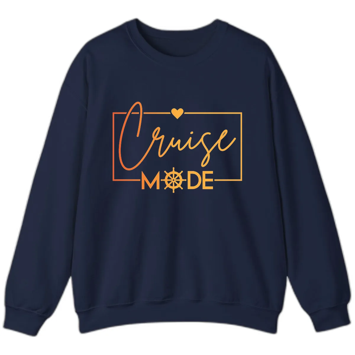 Ahoy Mode Nautical Heart Sweatshirt in Navy