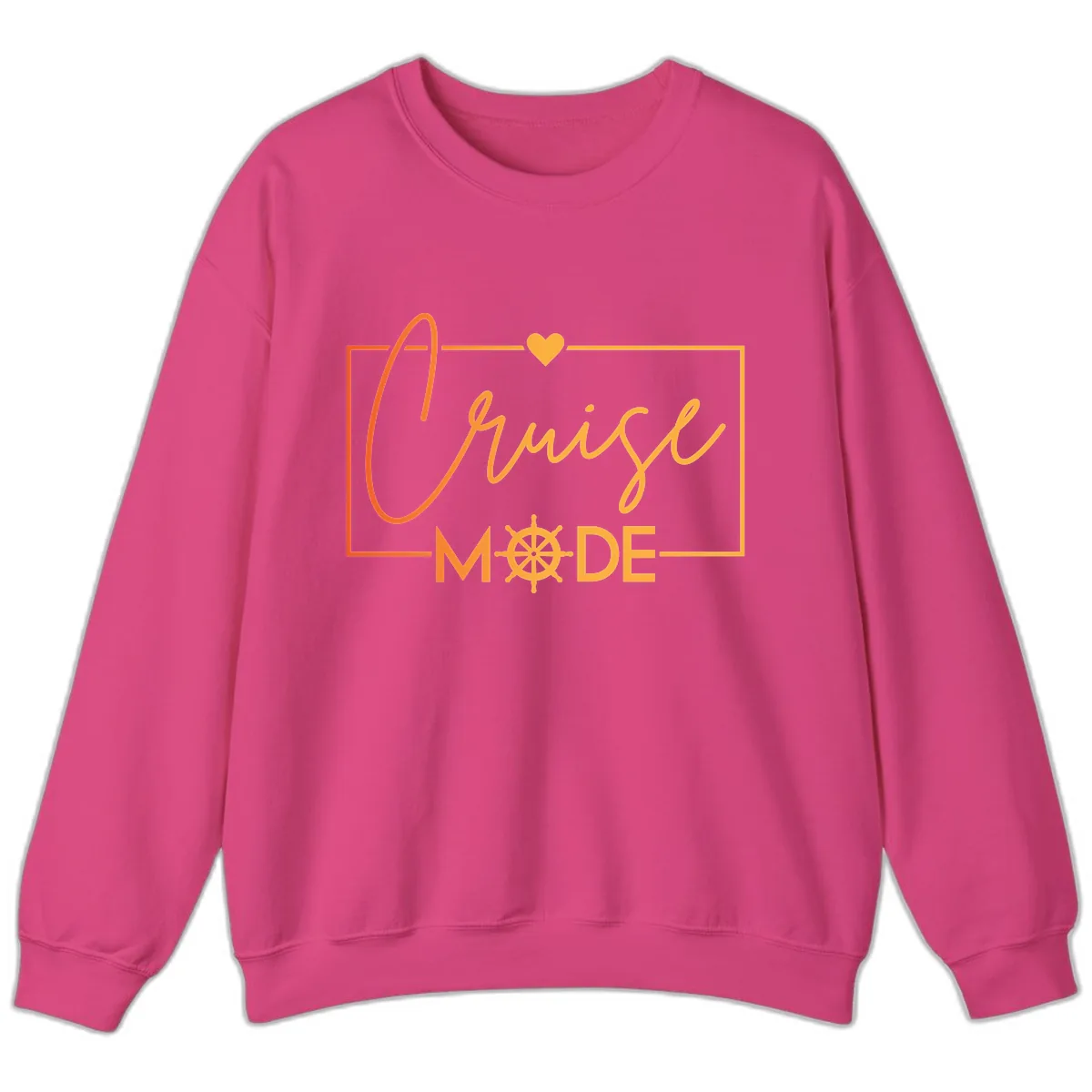 Ahoy Mode Nautical Heart Sweatshirt in Heliconia