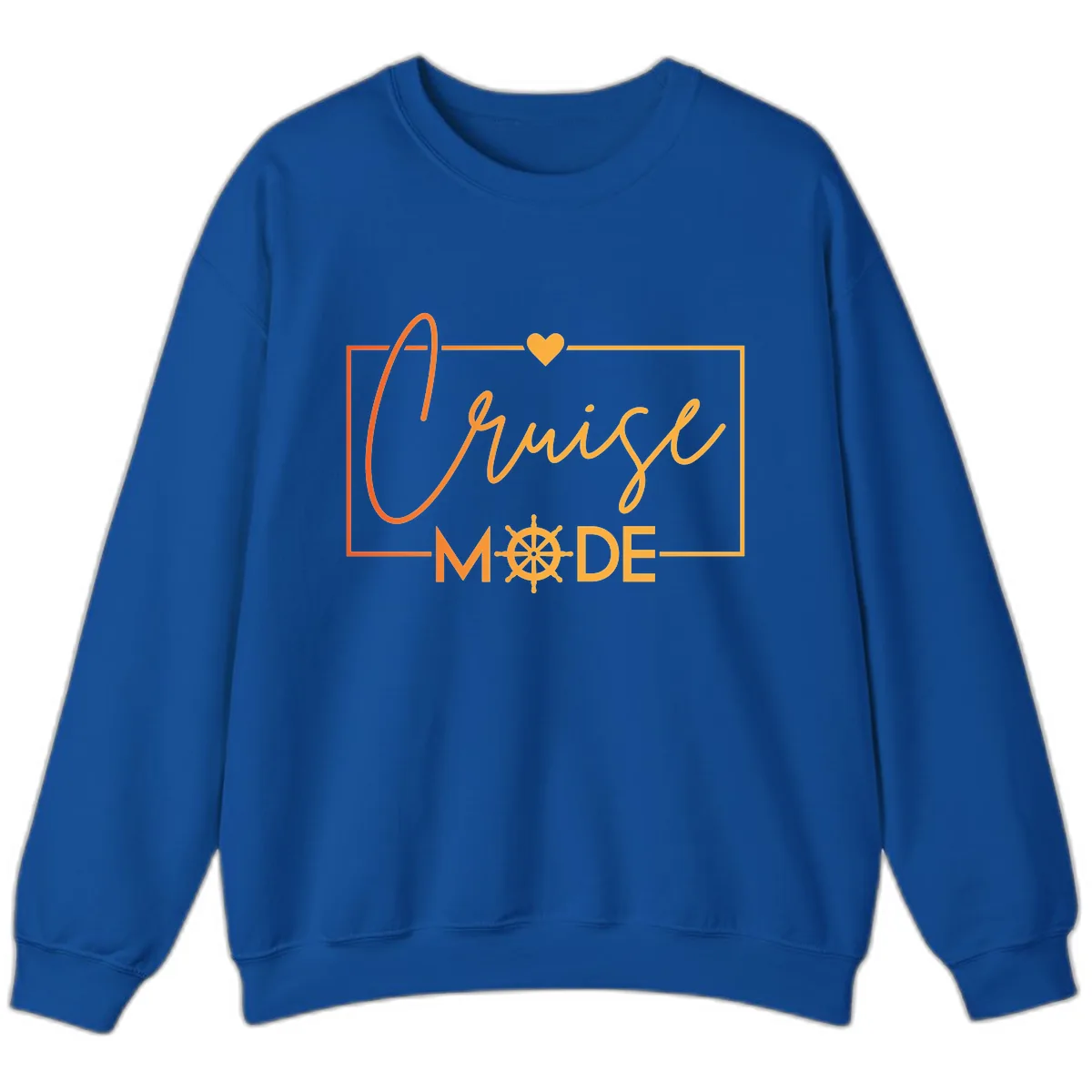Ahoy Mode Nautical Heart Sweatshirt in Royal