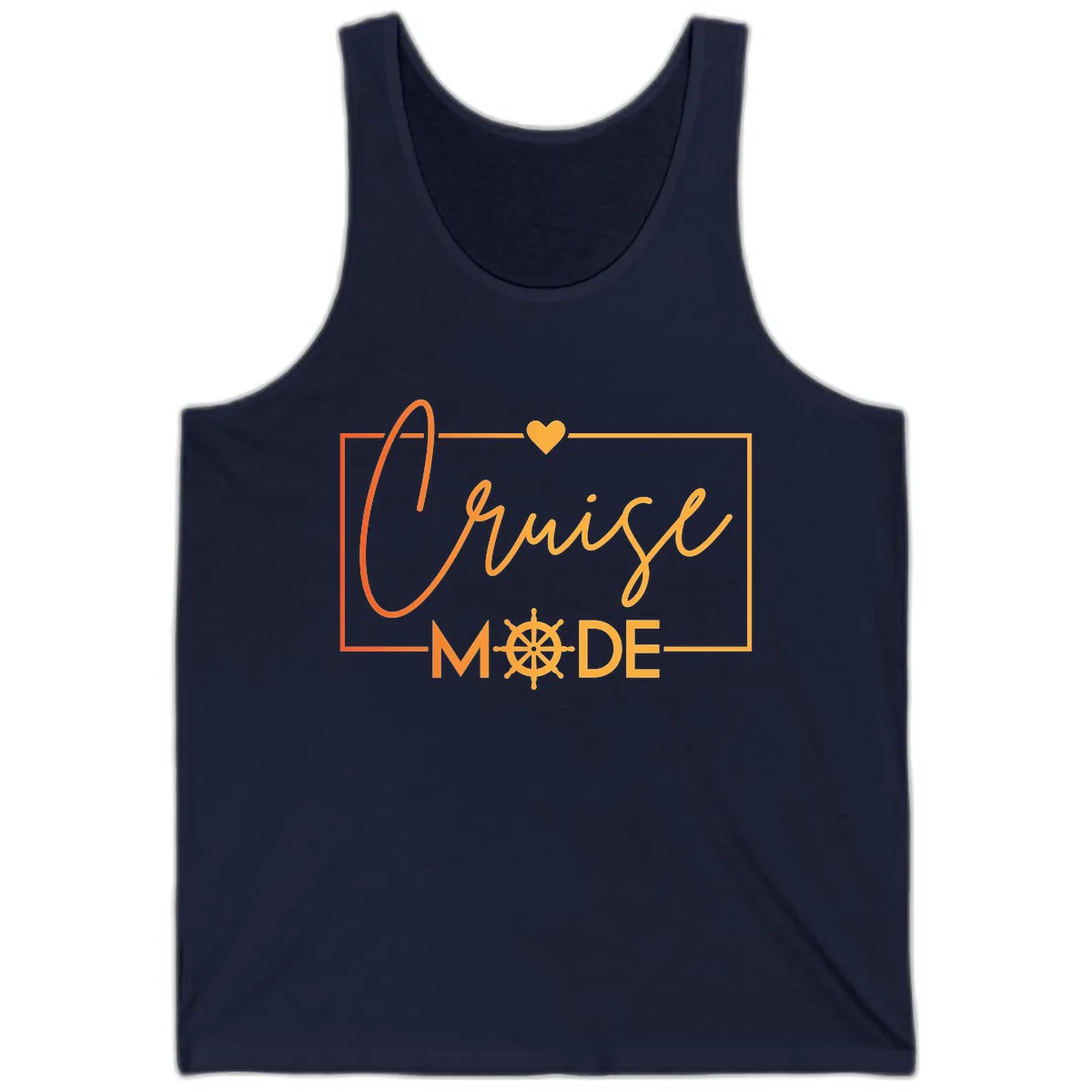 Ahoy Mode Nautical Heart Tank in Navy