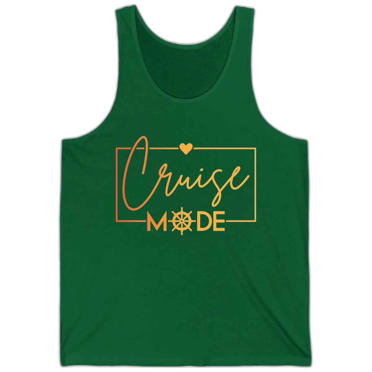 Ahoy Mode Nautical Heart Tank in Kelly