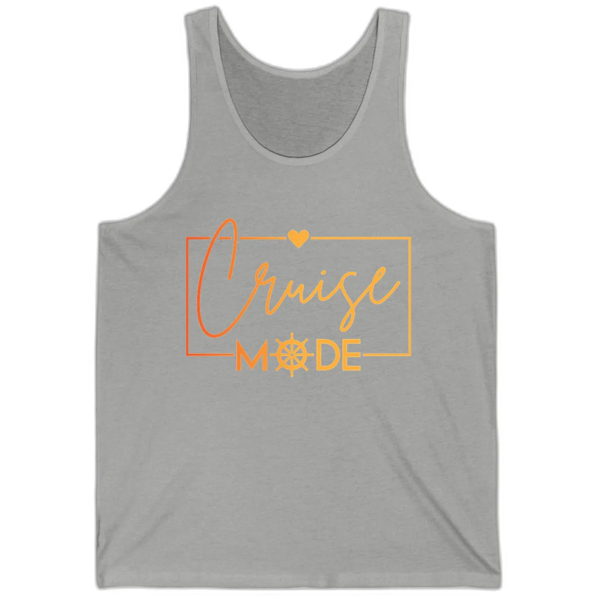 Ahoy Mode Nautical Heart Tank in Athletic Heather