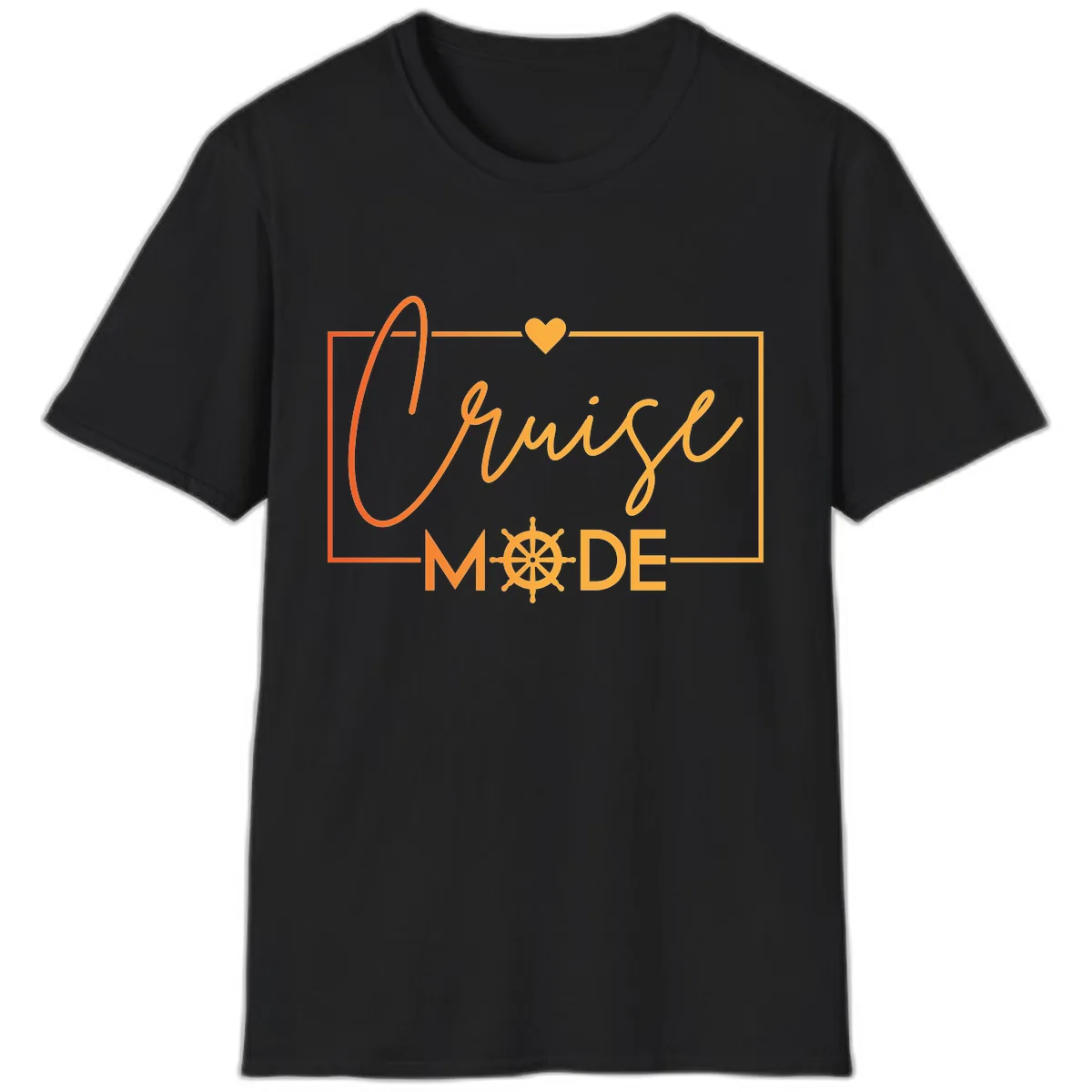 Ahoy Mode Nautical Heart T-Shirt in Black