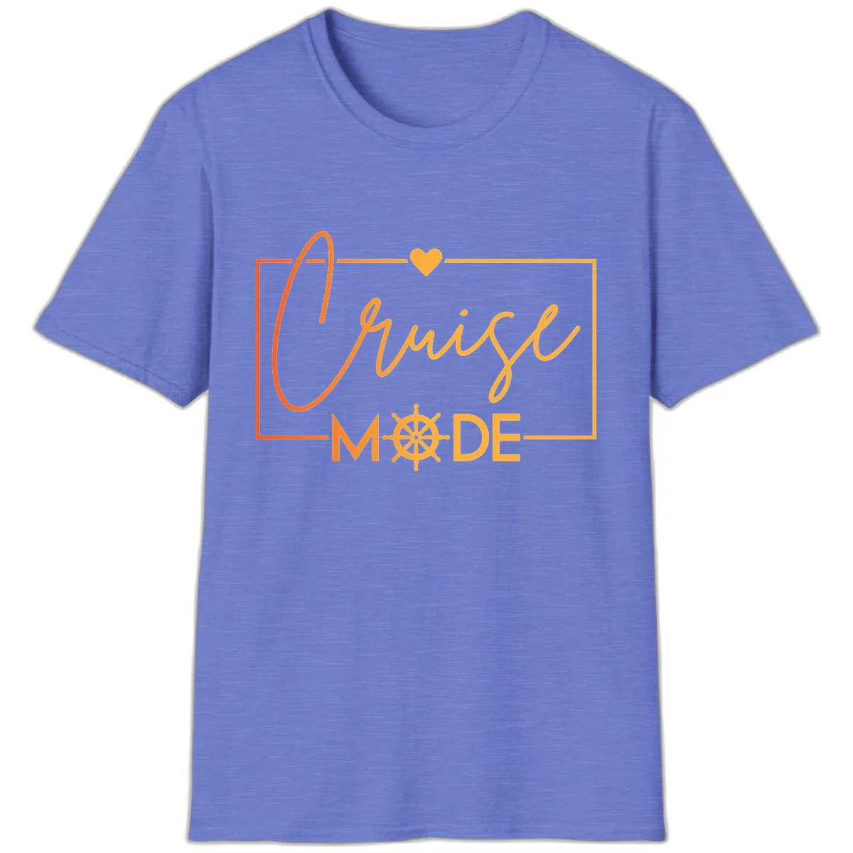 Ahoy Mode Nautical Heart T-Shirt in Heather Royal