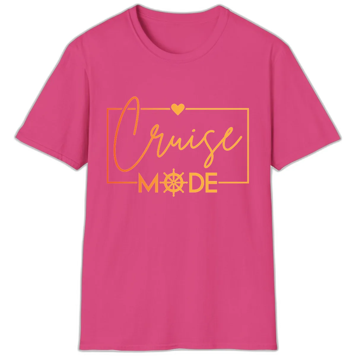 Ahoy Mode Nautical Heart T-Shirt in Heliconia